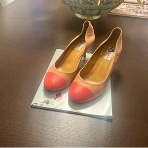 Lanvin Coral and Red Heels